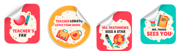 Teacher's Name Stickers